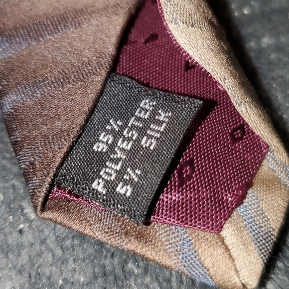 Tan & Brown Necktie w/ Subtle Stripes - NWOT - Picture 5 of 5